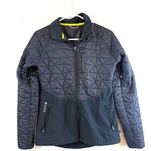 BURTON WOMENS Jacket QUILTED Softshell Full Zip Ski Outdoor Hike Size XS
